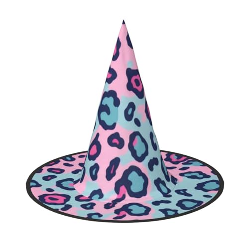 KDKJEDPEAF Rosa Lepard Print Halloween Spitzhut für Frauen Magischer Hut Faltbarer Hexenhutzauber Partyhut für Cosplay Kostüm & tägliches Zubehör KDKJEDPEAF Rosa Lepard Print Halloween Spitzhut für Frauen Magischer Hut Faltbarer Hexenhutzauber Partyhut für Cosplay Kostüm & tägliches Zubehör von KDKJEDPEAF