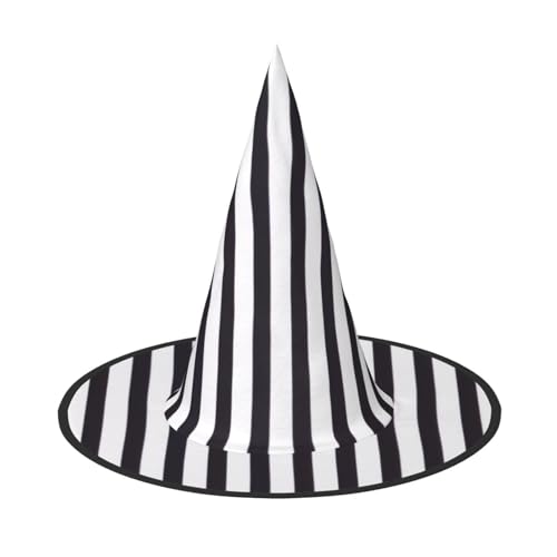 KDKJEDPEAF Schwarz-weißer gestreifter Halloween-Spitzhut für Frauen, magischer Hut, faltbarer Hexenhut-Zauberer, Partyhut für Cosplay-Kostüm & tägliches Zubehör KDKJEDPEAF Schwarz-weißer gestreifter Halloween-Spitzhut für Frauen, magischer Hut, faltbarer Hexenhut-Zauberer, Partyhut für Cosplay-Kostüm & tägliches Zubehör von KDKJEDPEAF