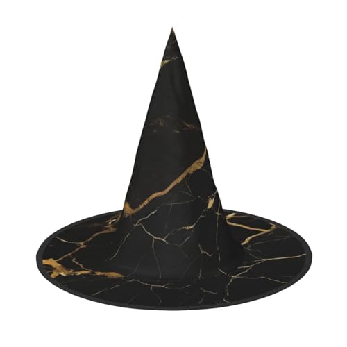 KDKJEDPEAF Schwarzer und goldener Hintergrund Druck Halloween spitzer Hut für Frauen, magischer Hut, faltbarer Hexenhut-Zauberer Partyhut für Cosplay-Kostüm & tägliches Zubehör KDKJEDPEAF Schwarzer und goldener Hintergrund Druck Halloween spitzer Hut für Frauen, magischer Hut, faltbarer Hexenhut-Zauberer Partyhut für Cosplay-Kostüm & tägliches Zubehör von KDKJEDPEAF