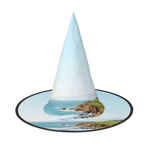 KDKJEDPEAF Seaside Golf Course Print Halloween Pointy Hat For Women Magic Hat Foldable Witch Hatwizard Party Hat For Cosplay Costume & Daily Accessorie KDKJEDPEAF Seaside Golf Course Print Halloween Pointy Hat For Women Magic Hat Foldable Witch Hatwizard Party Hat For Cosplay Costume & Daily Accessorie von KDKJEDPEAF