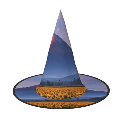 KDKJEDPEAF Sonnenblume Moutain Print Halloween Spitzhut für Frauen Magischer Hut Faltbarer Hexenhut Zauberer Partyhut für Cosplay Kostüm & tägliches Zubehör KDKJEDPEAF Sonnenblume Moutain Print Halloween Spitzhut für Frauen Magischer Hut Faltbarer Hexenhut Zauberer Partyhut für Cosplay Kostüm & tägliches Zubehör von KDKJEDPEAF
