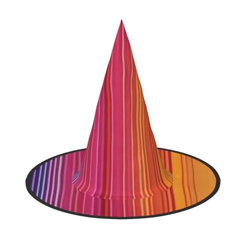KDKJEDPEAF Spitzhut für Damen, Regenbogenfarben, gestreift, magischer Hut, faltbarer Hexenhut, Partyhut für Cosplay-Kostüm und tägliches Zubehör KDKJEDPEAF Spitzhut für Damen, Regenbogenfarben, gestreift, magischer Hut, faltbarer Hexenhut, Partyhut für Cosplay-Kostüm und tägliches Zubehör von KDKJEDPEAF
