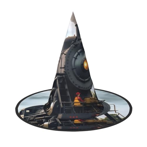 KDKJEDPEAF Teamzug Druck Halloween Spitzhut für Frauen Magischer Hut Faltbarer Hexenhut Zauberer Partyhut für Cosplay Kostüm & tägliches Zubehör KDKJEDPEAF Teamzug Druck Halloween Spitzhut für Frauen Magischer Hut Faltbarer Hexenhut Zauberer Partyhut für Cosplay Kostüm & tägliches Zubehör von KDKJEDPEAF