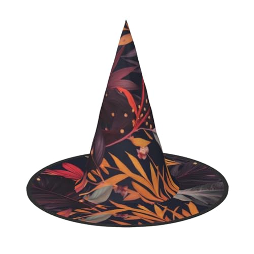 KDKJEDPEAF Tropischer Blumenmuster-Druck, Halloween, spitzer Hut für Frauen, magischer Hut, faltbarer Hexenhut-Zauberer, Partyhut für Cosplay-Kostüm & tägliches Zubehör KDKJEDPEAF Tropischer Blumenmuster-Druck, Halloween, spitzer Hut für Frauen, magischer Hut, faltbarer Hexenhut-Zauberer, Partyhut für Cosplay-Kostüm & tägliches Zubehör von KDKJEDPEAF