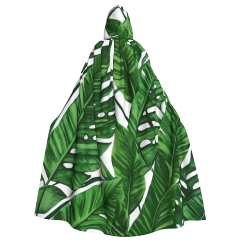 KDKJEDPEAF Unisex Erwachsene Halloween Kapuzenumhang - Hexe/Zauberer Oversize Kapuze Robe, Bananenblatt Grün Druck Cosplay Kostüm KDKJEDPEAF Unisex Erwachsene Halloween Kapuzenumhang - Hexe/Zauberer Oversize Kapuze Robe, Bananenblatt Grün Druck Cosplay Kostüm von KDKJEDPEAF