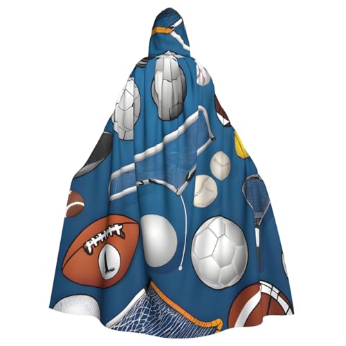 KDKJEDPEAF Unisex Erwachsene Halloween Kapuzenumhang - Hexe/Zauberer Oversize Kapuze Robe, Baseball Basketball Fußball Druck Cosplay Kostüm KDKJEDPEAF Unisex Erwachsene Halloween Kapuzenumhang - Hexe/Zauberer Oversize Kapuze Robe, Baseball Basketball Fußball Druck Cosplay Kostüm von KDKJEDPEAF