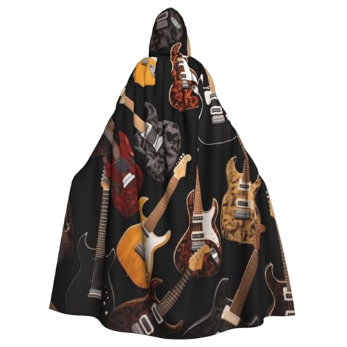 KDKJEDPEAF Unisex Erwachsene Halloween Kapuzenumhang - Hexe/Zauberer Oversize Kapuze Robe, Gitarren Druck Cosplay Kostüm KDKJEDPEAF Unisex Erwachsene Halloween Kapuzenumhang - Hexe/Zauberer Oversize Kapuze Robe, Gitarren Druck Cosplay Kostüm von KDKJEDPEAF
