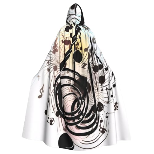 KDKJEDPEAF Unisex Erwachsene Halloween Kapuzenumhang – Hexe/Zauberer Oversize Kapuze Robe, Musik-Symbol-Druck, Cosplay-Kostüm KDKJEDPEAF Unisex Erwachsene Halloween Kapuzenumhang – Hexe/Zauberer Oversize Kapuze Robe, Musik-Symbol-Druck, Cosplay-Kostüm von KDKJEDPEAF