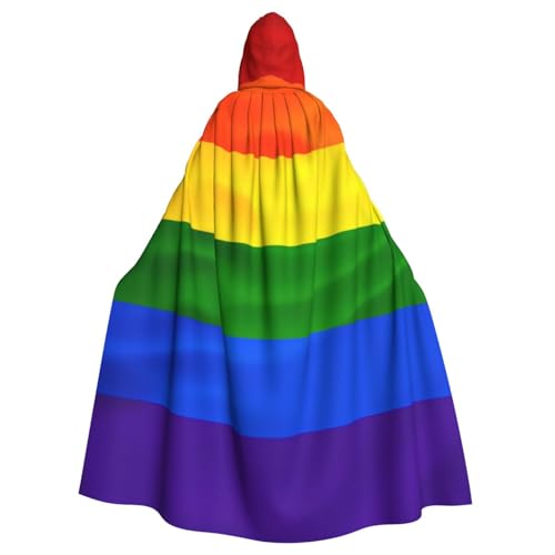 KDKJEDPEAF Unisex Erwachsene Halloween Kapuzenumhang – Hexe/Zauberer Oversize Kapuze Robe, Regenbogenflaggen-Druck, Cosplay-Kostüm KDKJEDPEAF Unisex Erwachsene Halloween Kapuzenumhang – Hexe/Zauberer Oversize Kapuze Robe, Regenbogenflaggen-Druck, Cosplay-Kostüm von KDKJEDPEAF