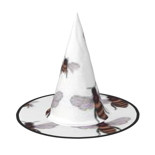 KDKJEDPEAF Unny Bees Print Halloween Spitzhut für Frauen Magischer Hut Faltbarer Hexenhut Zauberer Partyhut für Cosplay Kostüm & tägliches Zubehör KDKJEDPEAF Unny Bees Print Halloween Spitzhut für Frauen Magischer Hut Faltbarer Hexenhut Zauberer Partyhut für Cosplay Kostüm & tägliches Zubehör von KDKJEDPEAF