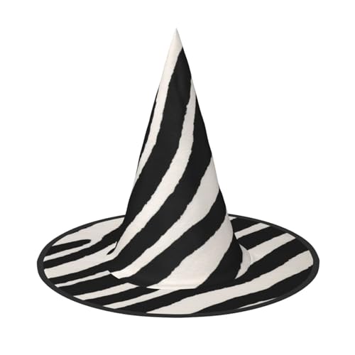 KDKJEDPEAF Zebra-Tierdruck Halloween Spitzhut für Frauen, magischer Hut, faltbarer Hexenhut-Zauberer Partyhut für Cosplay-Kostüm & tägliches Zubehör KDKJEDPEAF Zebra-Tierdruck Halloween Spitzhut für Frauen, magischer Hut, faltbarer Hexenhut-Zauberer Partyhut für Cosplay-Kostüm & tägliches Zubehör von KDKJEDPEAF