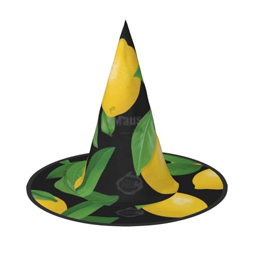 KDKJEDPEAF Zitronenfrucht Druck Halloween Spitzhut für Frauen Magischer Hut Faltbarer Hexenhutzauberer Partyhut für Cosplay Kostüm & tägliches Zubehör KDKJEDPEAF Zitronenfrucht Druck Halloween Spitzhut für Frauen Magischer Hut Faltbarer Hexenhutzauberer Partyhut für Cosplay Kostüm & tägliches Zubehör von KDKJEDPEAF