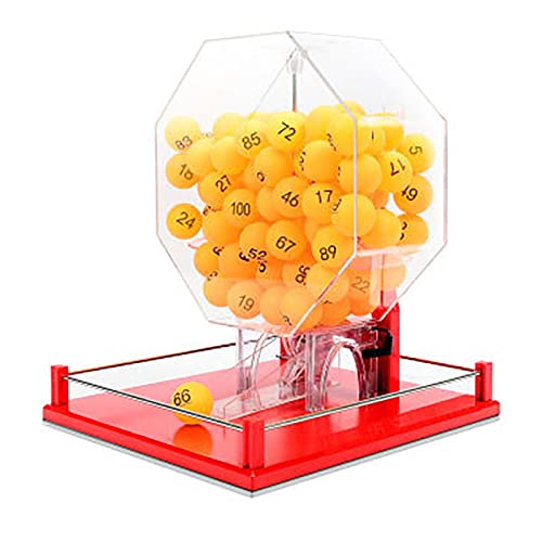 Lotteriemaschine, Bingo-Spiel mit drehendem Preisrad, Aktivitätstafel mit 50 Bingo-Chips im Lieferumfang enthalten, für Home-Entertainment-Unternehmen, die auf der Jahrestagung Gew von KDOQ