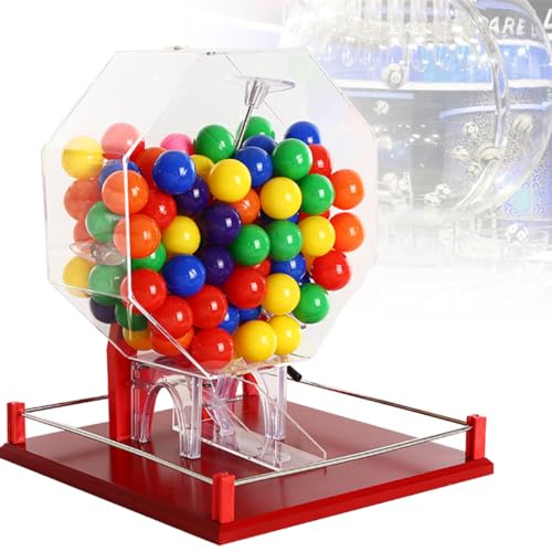 Lotteriemaschine Viele-Farben-Ballnummernauswahlhandbuch Lotterielotteriemaschine Tischtennis-Requisiten Lucky Bidding Lotterie, 100 Bälle-Openball von KDOQ
