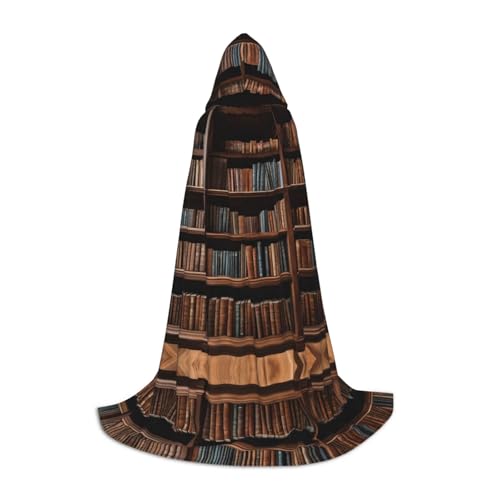 KDSEFHHCB Bibliothek Bücherregal Buchdruck Kapuzenumhang für Teenager Halloween Weihnachten Party Umhang Cosplay Kostüm KDSEFHHCB Bibliothek Bücherregal Buchdruck Kapuzenumhang für Teenager Halloween Weihnachten Party Umhang Cosplay Kostüm von KDSEFHHCB