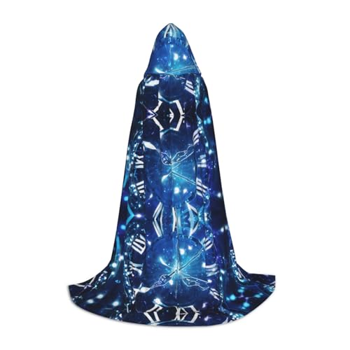 KDSEFHHCB Blauer Kapuzenumhang mit Musiknoten-Aufdruck für Teenager, Halloween, Weihnachten, Kostümpartys KDSEFHHCB Blauer Kapuzenumhang mit Musiknoten-Aufdruck für Teenager, Halloween, Weihnachten, Kostümpartys von KDSEFHHCB