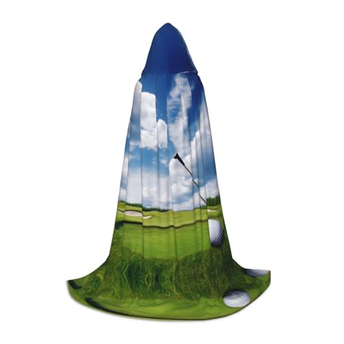 KDSEFHHCB Kapuzenumhang mit Golfplatz-Druck, für Teenager, Halloween, Weihnachten, Party, Cosplay-Kostüm KDSEFHHCB Kapuzenumhang mit Golfplatz-Druck, für Teenager, Halloween, Weihnachten, Party, Cosplay-Kostüm von KDSEFHHCB