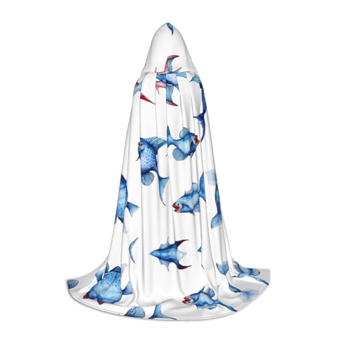 KDSEFHHCB Kapuzenumhang mit Meerestieren und Stachelrochen, für Teenager, Halloween, Weihnachten, Party, Cosplay-Kostüm KDSEFHHCB Kapuzenumhang mit Meerestieren und Stachelrochen, für Teenager, Halloween, Weihnachten, Party, Cosplay-Kostüm von KDSEFHHCB