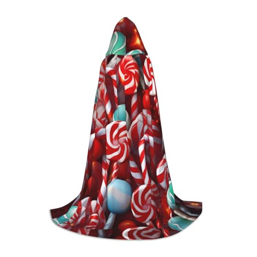 KDSEFHHCB Kapuzenumhang mit Süßigkeiten-Aufdruck, für Teenager, Halloween, Weihnachten, Party, Cosplay-Kostüm KDSEFHHCB Kapuzenumhang mit Süßigkeiten-Aufdruck, für Teenager, Halloween, Weihnachten, Party, Cosplay-Kostüm von KDSEFHHCB