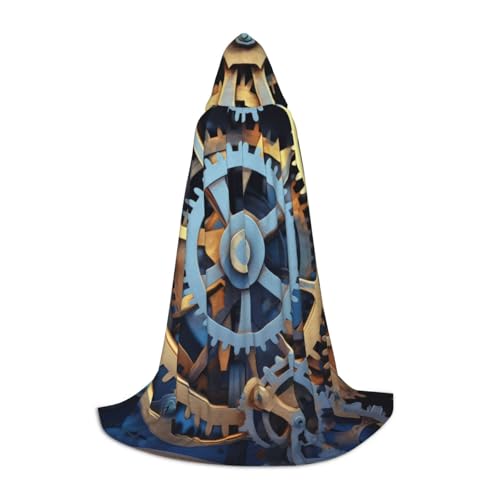 KDSEFHHCB Kapuzenumhang mit Uhrzahnrädern, für Teenager, Halloween, Weihnachten, Party, Cosplay-Kostüm KDSEFHHCB Kapuzenumhang mit Uhrzahnrädern, für Teenager, Halloween, Weihnachten, Party, Cosplay-Kostüm von KDSEFHHCB