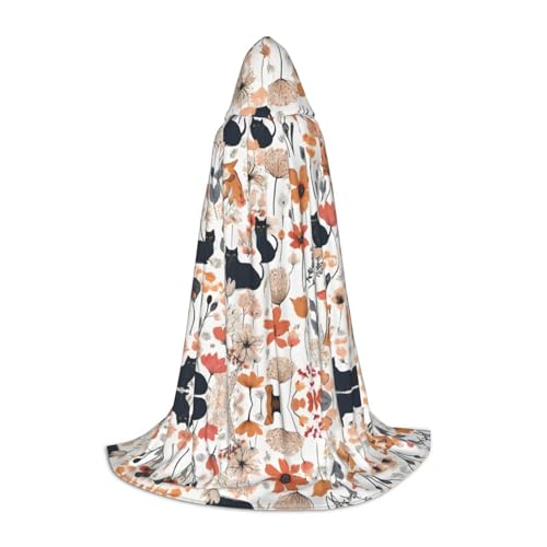 KDSEFHHCB Lustige Katzen Vögel Und Blumen Druck Mit Kapuze Kap Für Jugendliche Halloween Weihnachtsfeier Kap Cosplay Kostüm KDSEFHHCB Lustige Katzen Vögel Und Blumen Druck Mit Kapuze Kap Für Jugendliche Halloween Weihnachtsfeier Kap Cosplay Kostüm von KDSEFHHCB