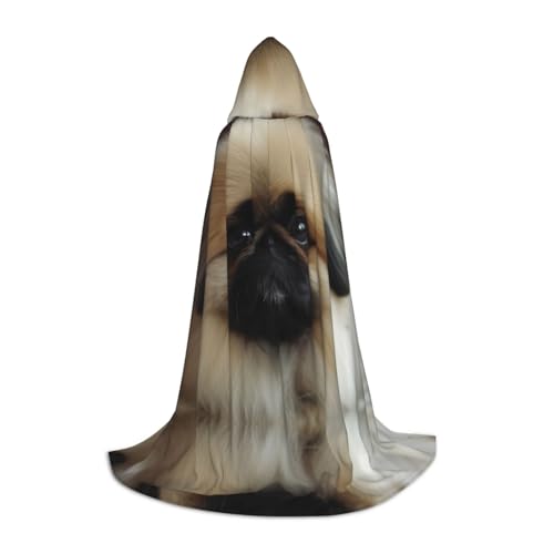 KDSEFHHCB Niedlicher Pekinese-Druck Kapuzenumhang für Teenager Halloween Weihnachten Party Umhang Cosplay Kostüm KDSEFHHCB Niedlicher Pekinese-Druck Kapuzenumhang für Teenager Halloween Weihnachten Party Umhang Cosplay Kostüm von KDSEFHHCB