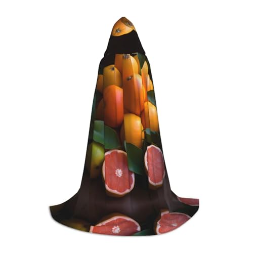 KDSEFHHCB Orangen und Mandarinen Druck Kapuzenumhang für Teenager Halloween Weihnachten Party Umhang Cosplay Kostüm KDSEFHHCB Orangen und Mandarinen Druck Kapuzenumhang für Teenager Halloween Weihnachten Party Umhang Cosplay Kostüm von KDSEFHHCB