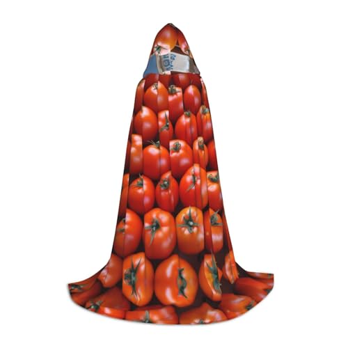 KDSEFHHCB Umhang mit vielen Tomaten bedruckt mit Kapuze für Teenager Halloween Weihnachten Party Umhang Cosplay Kostüm KDSEFHHCB Umhang mit vielen Tomaten bedruckt mit Kapuze für Teenager Halloween Weihnachten Party Umhang Cosplay Kostüm von KDSEFHHCB