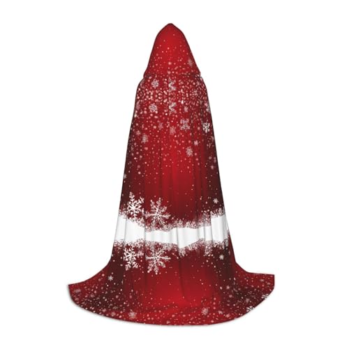 KDSEFHHCB Weihnachtsdruck Kapuzenumhang für Teenager Halloween Weihnachten Party Umhang Cosplay Kostüm von KDSEFHHCB