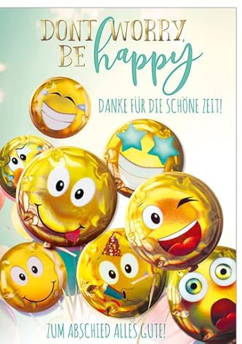 KE - Abschiedskarte XXL, Jubiläums-Klappkarte für Arbeitskollegen, inklusive Umschlag, B6 Format - Motiv: Smiley KE - Abschiedskarte XXL, Jubiläums-Klappkarte für Arbeitskollegen, inklusive Umschlag, B6 Format - Motiv: Smiley von KE