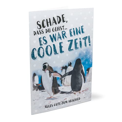 KE - Abschiedskarte XXL für Arbeitskollegen, Auf Wiedersehen Klappkarte mit Umschlag, DIN A4 Format, Geschenk zum Abschied - Motiv: Pinguin KE - Abschiedskarte XXL für Arbeitskollegen, Auf Wiedersehen Klappkarte mit Umschlag, DIN A4 Format, Geschenk zum Abschied - Motiv: Pinguin von KE