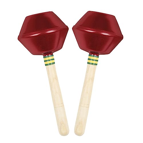 KEALBAUS Orff Sandhammer Orff Musikschlaginstrument Kinder Rassel Spielzeug Musikinstrument Spielzeug, 1 Paar Rot von KEALBAUS