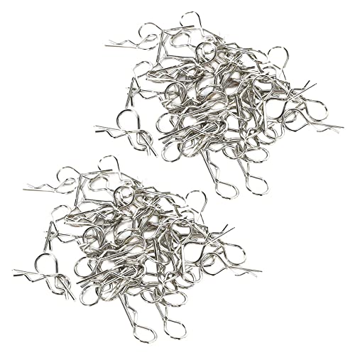 KEALLANS 100 Stücke Edelstahl Körper Clips Shell Abdeckung Pin Bend für 1/10 RC Auto Fern Bedienung Spielzeug KEALLANS 100 Stücke Edelstahl Körper Clips Shell Abdeckung Pin Bend für 1/10 RC Auto Fern Bedienung Spielzeug von KEALLANS