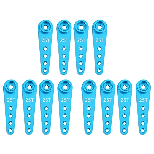 KEALLANS 12 Stuecke 37 mm 25 T Metall Verlängerung Lenkung Servo Arm Horn für RC Auto Raupen Teile, Blau KEALLANS 12 Stuecke 37 mm 25 T Metall Verlängerung Lenkung Servo Arm Horn für RC Auto Raupen Teile, Blau von KEALLANS