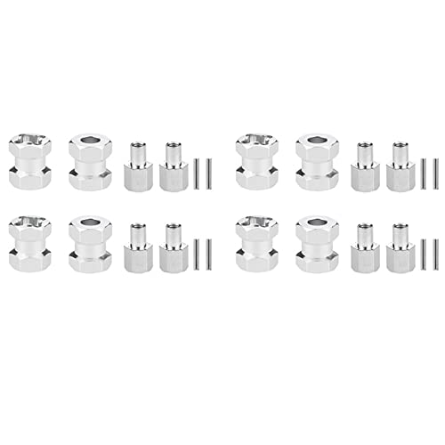 KEALLANS 2 Set Hexagonale Radnabenverlängerung 12 mm aus Metall für Auto Fernbedienung für AXIAL SCX10 D90 von KEALLANS