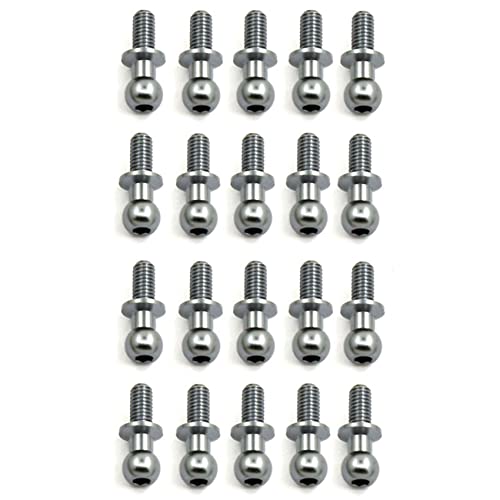KEALLANS 20 Stück M3 Sechskant-Kugelkopfschrauben aus Metall für TT01 TT02 D5 1/10 Silber KEALLANS 20 Stück M3 Sechskant-Kugelkopfschrauben aus Metall für TT01 TT02 D5 1/10 Silber von KEALLANS
