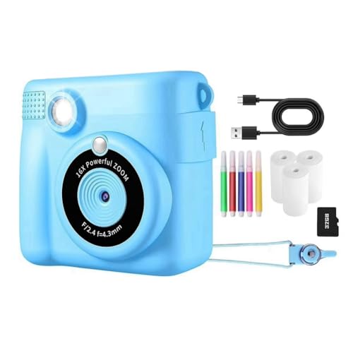 KEALLANS Tragbare Thermodruckkamera, Mini, Modisches Kindergeschenk für Sofortige Automatische Fokussierung, Blau KEALLANS Tragbare Thermodruckkamera, Mini, Modisches Kindergeschenk für Sofortige Automatische Fokussierung, Blau von KEALLANS
