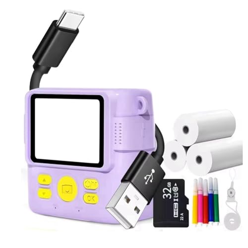 KEALLANS Tragbare Thermodruckkamera, Mini, Modisches Kindergeschenk für Sofortige Automatische Fokussierung, Lila KEALLANS Tragbare Thermodruckkamera, Mini, Modisches Kindergeschenk für Sofortige Automatische Fokussierung, Lila von KEALLANS
