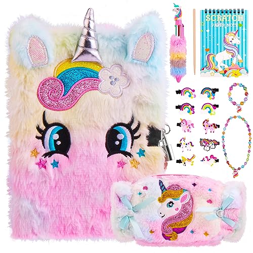 Tagebuch Mädchen mit Schloss Stift, 4 5 6 7 8 9 + Mädchen Spielzeug, Einhorn Handtasche Haarspangen Perlenarmband Halskette Set, Geschenkeset für Geburtstag Party Weihnachtliche Kindertag Valentinstag Tagebuch Mädchen mit Schloss Stift, 4 5 6 7 8 9 + Mädchen Spielzeug, Einhorn Handtasche Haarspangen Perlenarmband Halskette Set, Geschenkeset für Geburtstag Party Weihnachtliche Kindertag Valentinstag von KEARLGMBH