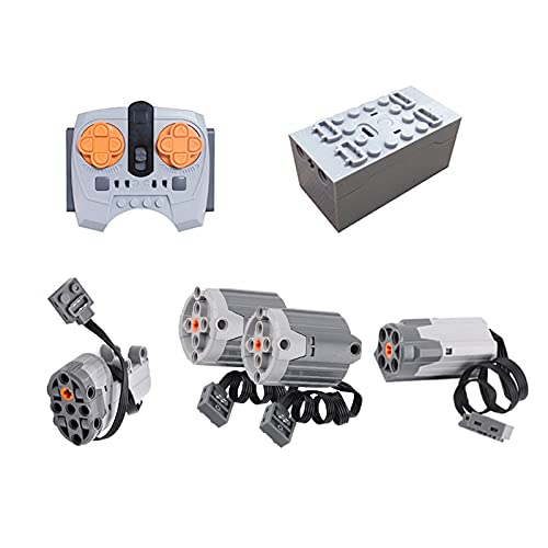 KEAYO Technik Power Functions Set, 1 Bluetooth Lithium-Akku, 1 Fernbedienung, 2 XL Motoren, 1 M Motor, 1 Servomotor, Kompatibel mit Lego Technic von KEAYO