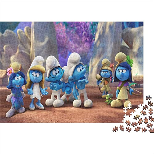Puzzle 1000 Teile,Puzzle Für Erwachsene,Puzzles Farbenfrohes Legespiel,Geschicklichkeitsspiel Für Die Ganze Familie- Animation Smurfs -Erwachsenenpuzzle Ab 14 Jahren. von KEBIA