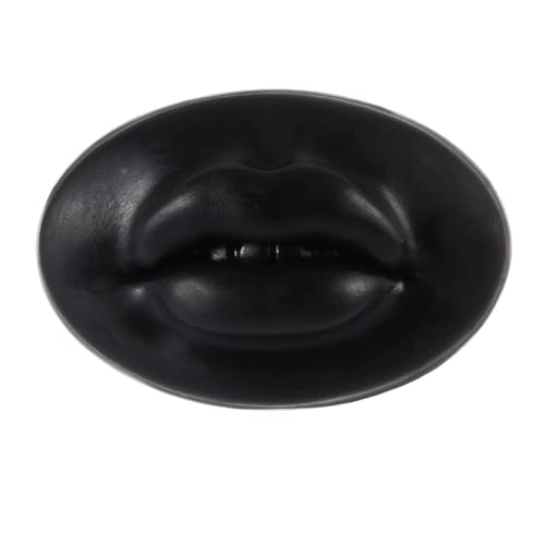 1PC Silikon Gesicht Modell Tattoo Punktion Praxis Simulation Menschliche Nase Mund Körper Teil Display Piercing Schmuck(Black Mouth) von KEBLIN