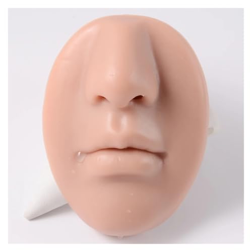 1PC Silikon Gesicht Modell Tattoo Punktion Praxis Simulation Menschliche Nase Mund Körper Teil Display Piercing Schmuck(Coffee Face) von KEBLIN