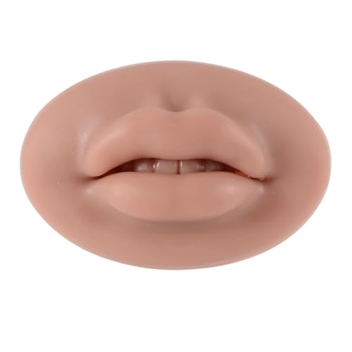 1PC Silikon Gesicht Modell Tattoo Punktion Praxis Simulation Menschliche Nase Mund Körper Teil Display Piercing Schmuck(Coffee Month) von KEBLIN