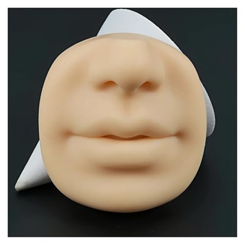 1PC Silikon Gesicht Modell Tattoo Punktion Praxis Simulation Menschliche Nase Mund Körper Teil Display Piercing Schmuck(Skin Face 2) von KEBLIN