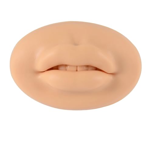 1PC Silikon Gesicht Modell Tattoo Punktion Praxis Simulation Menschliche Nase Mund Körper Teil Display Piercing Schmuck(Skin Mouth) von KEBLIN