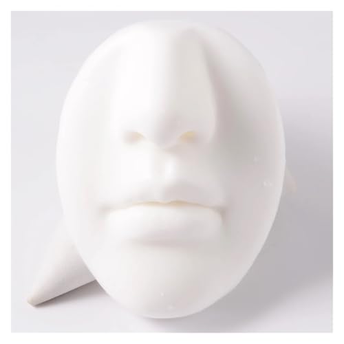 1PC Silikon Gesicht Modell Tattoo Punktion Praxis Simulation Menschliche Nase Mund Körper Teil Display Piercing Schmuck(White Face) von KEBLIN
