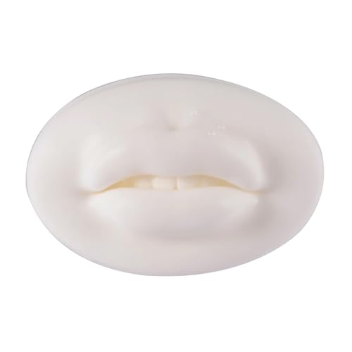 1PC Silikon Gesicht Modell Tattoo Punktion Praxis Simulation Menschliche Nase Mund Körper Teil Display Piercing Schmuck(White Mouth) von KEBLIN