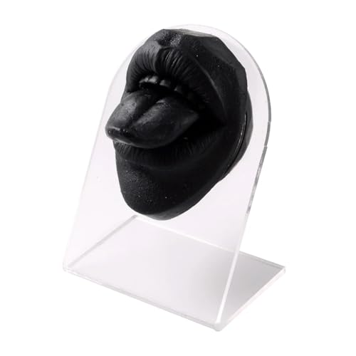 1PC Silikon Mund Zunge 3D Modell Nagel Lip Piercing Naht Praxis Schmuck Werkzeug(1PC Black) von KEBLIN