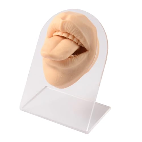 1PC Silikon Mund Zunge 3D Modell Nagel Lip Piercing Naht Praxis Schmuck Werkzeug(1PC Nude) von KEBLIN
